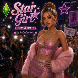 Star Girl Trait by babybeesims - Tradução PTBR logo