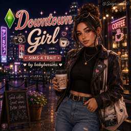 Downtown Girl Trait by babybeesims - Tradução PTBR logo