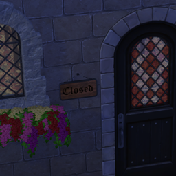 Medieval Small Business Open/Close Sign logo