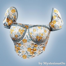 Blooming corset blouse logo