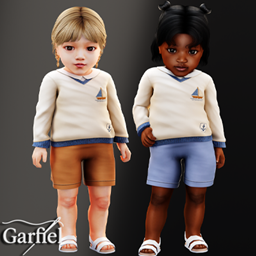 Garfiel - Infant - Soft sailor knit top and shorts set project image