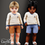 Garfiel - Infant - Soft sailor knit top and shorts set logo