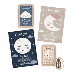 To the Moon and Back nursery rug and frames project image