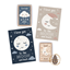 To the Moon and Back nursery rug and frames logo