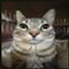 Staring cat painting logo