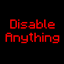 Disable Anything logo