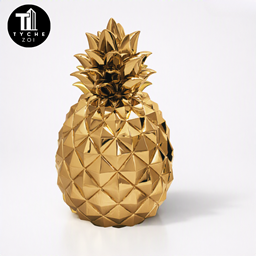 Golden pineapple deco logo