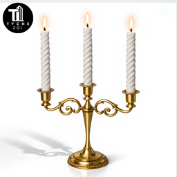 Sziqiqi candle holder Gold logo