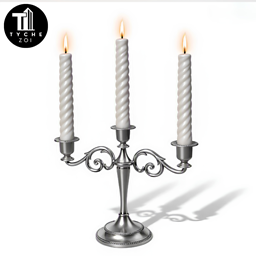 Sziqiqi candle holder Silver logo