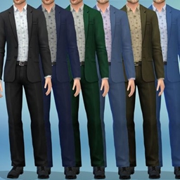 Male Suits with Patterned Shirt Set project image