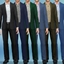Male Suits with Patterned Shirt Set logo