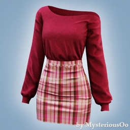 Cozy plaid sweater set project image