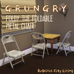 Grungy City Living Foldable Metal Chair project image