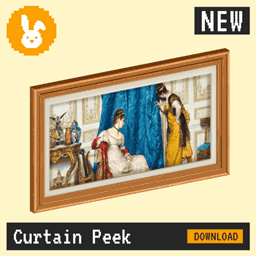 Raster Rabbit: Daily Drop - Curtain Peek | FIRST ARRIVAL Genre Collection (3 New Paintings) logo