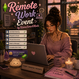 Remote Work Event by KiaraSims4Mods - Tradução PTBR project image