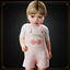 Infant - Soft cherry shortalls set with layered tee logo
