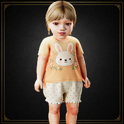 Infant - Sweet floral shorts set with adorable woodland friends project image
