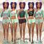 Mint Gen With A Twist - 2 Tops 1 Pair Of Shorts - D3 logo