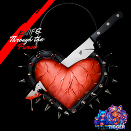 Knife Through the Heart Purse logo