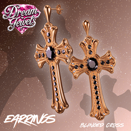 M&F Blinged Cross Earrings | Dream Jewels project image
