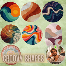 Groovy Shapes Rug Set logo