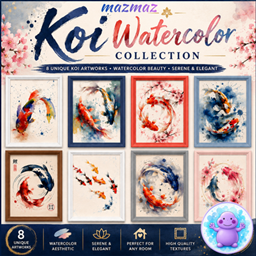 Koi Watercolor Collection