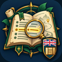 QuestWordHunter - English panel logo
