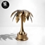 Golden palm statue logo