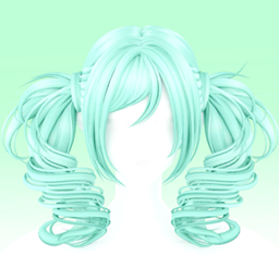 【 SUSHI77 】 S361 spring coil high double ponytail logo