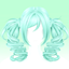 【 SUSHI77 】 S361 spring coil high double ponytail logo