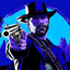 Blue Alive Redeamer 2 (wild west) logo