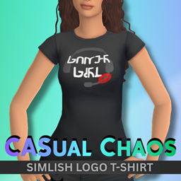 CASual Chaos - Simlish T-Shirt F logo