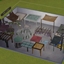 Debug pavilions for building logo