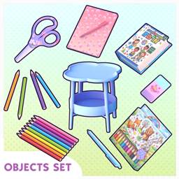 Pastel Study Corner Decor Pack project image