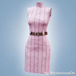 Cable knit belted dress project image