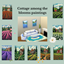 Cottage among the blooms paintings logo