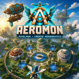 Aeromon - Pixelmon Meets Create Aeronautics logo