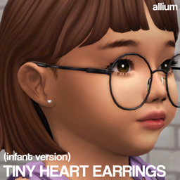 Tiny Heart Earrings (infant) (alliumcc) project image