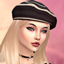 Hat Parisian style Womens Beret logo