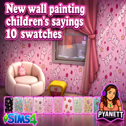 Wall painting children's sayings by Pyanett logo