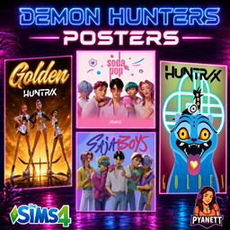 Demon hunters posters by Pyanett logo
