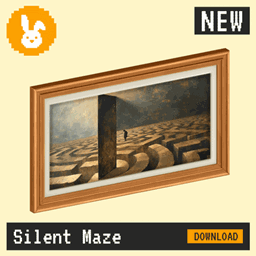 Raster Rabbit: Daily Drop - Silent Maze | UNKNOWN TERRAIN Abstract Collection (3 New Paintings)