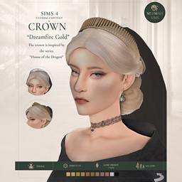 Medieval CC Crown "Dreamfire Gold" | Historical Head Accessory project image