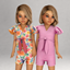 Layla - Toddler flutter-sleeve tied romper (citrus bloom set) logo