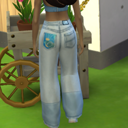 Flower jeans [purpleispurpling]  logo