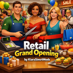Retail Grand Opening by KiaraSims4Mods - Tradução PTBR project image