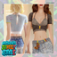 Front Buckle Halter Wrap Layer Crop Top logo