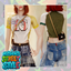 Star Print Fitted Raglan Crop Tee Crossbody Bag logo