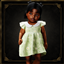 Infant - Delicate floral dress with flutter sleeves and Peter Pan collar logo