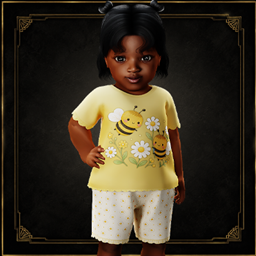 Infant - Cheerful bee shorts set with daisy print details project image